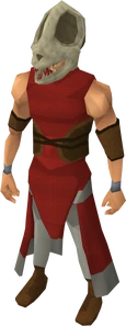 Lizard skull equipped