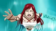 Erza being absorbed by lacrima