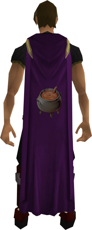 Cooking cape equipped