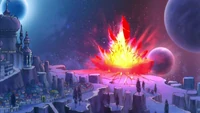 The Lacrima about to hit Extalia