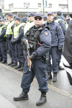 RCMP in riot gear