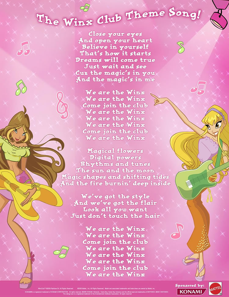 Winx Lyrics