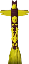 Gilded totem detail