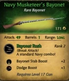 Navy Musketeer's Bayonet