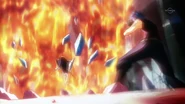 Natsu attacks the tower