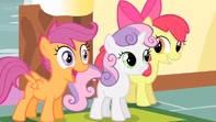 Scootaloo sees Rainbow Dash S01E23