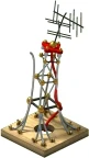 Radio tower damaged