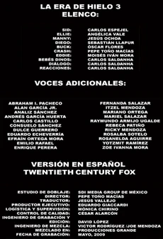 Doblaje Latino de La Era de Hielo 3 (2)