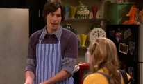 Spencer cooking for Socko's birthday party