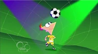 Phineas playing soccer