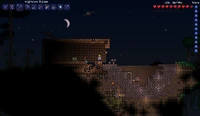 Meteorite on floating island