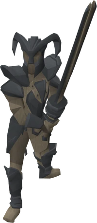 Fine knight statue