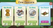 Cow Pasture Building Requirements Message