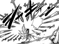 Meredy's Blades surround Erza