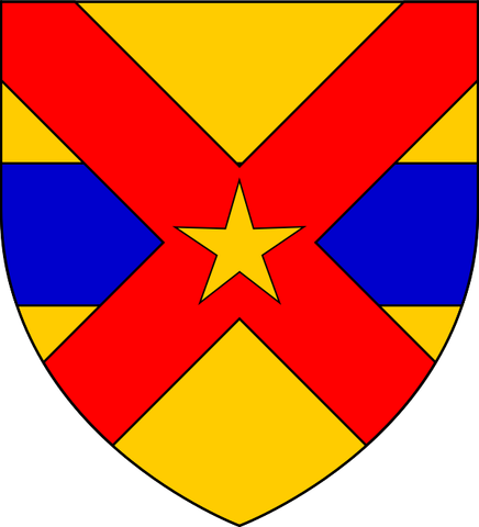 File:Or-fess-azure-saltire-gules-mullet-or.svg