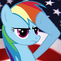 Rainbow Dash American salute