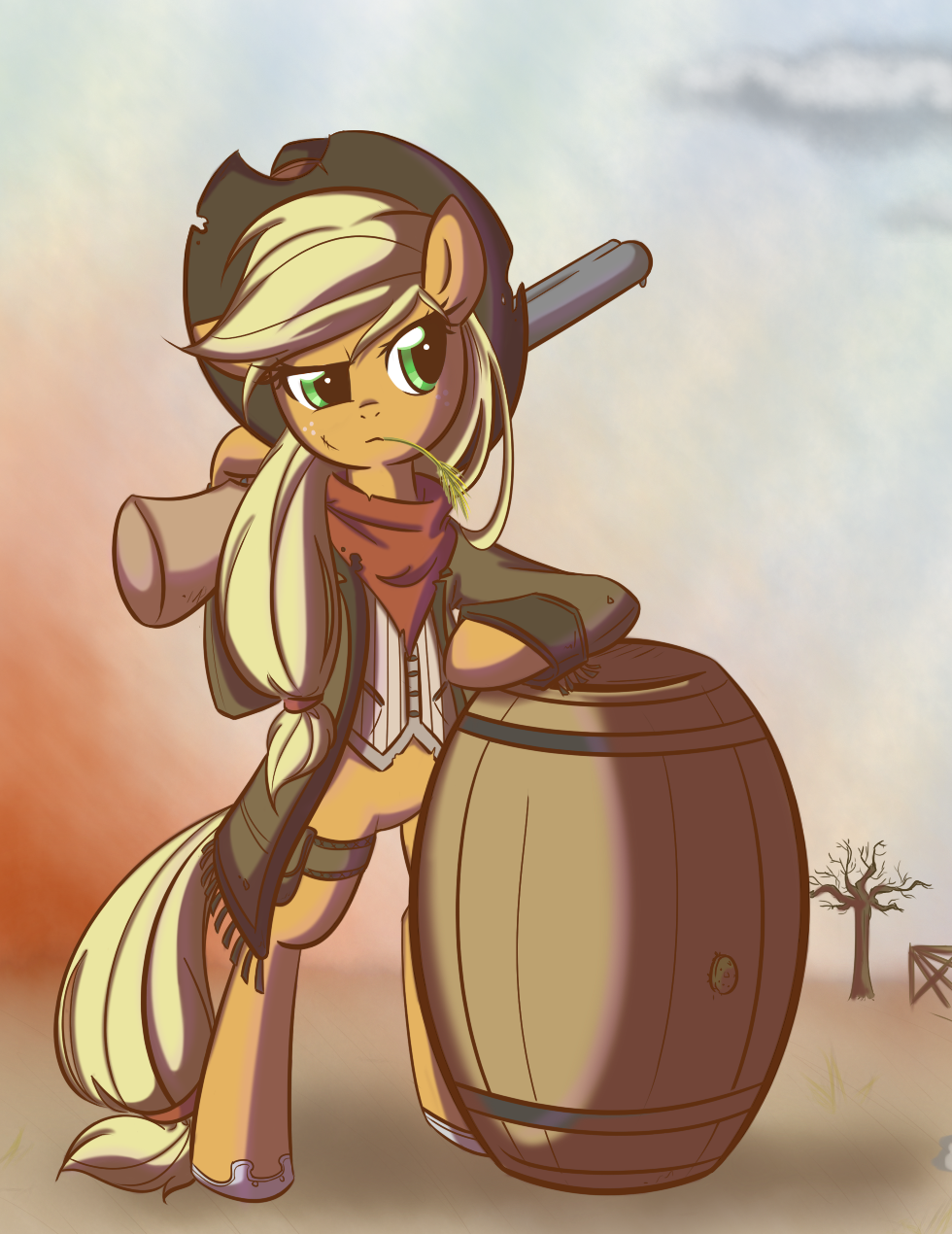 FANMADE_applejack_artist-bamboodog_gun_w