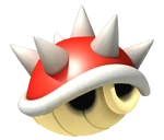 3D red spiny shell