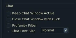 Chat options
