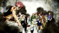 Natsu destruye la puerda de Phantom