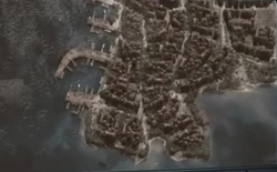 Akaali coastal city from orbit