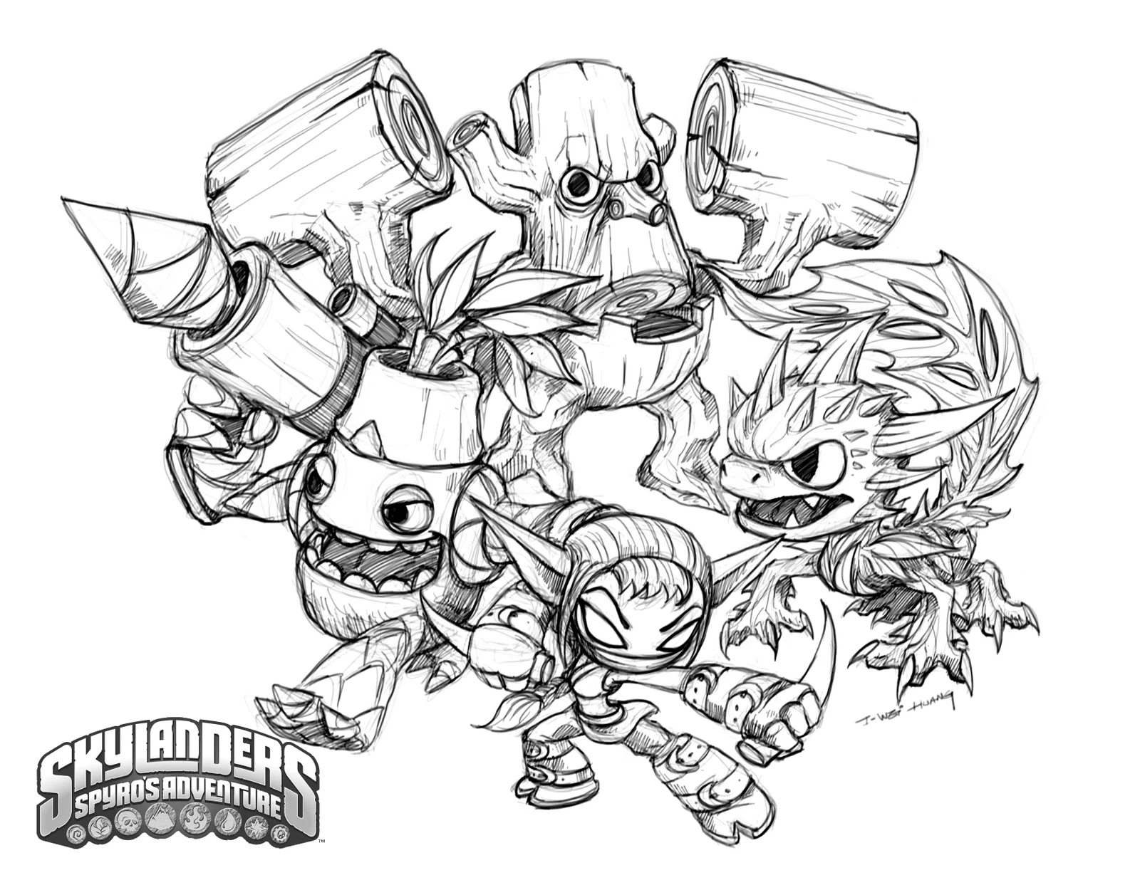 Skylanders Coloring Pages
