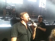 Simon up front