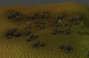 Battlefield mining site