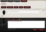 Clan forums-replying