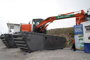 Hitachi LGP excavator of Land and Water at Hillhead 2010 - IMG 1701