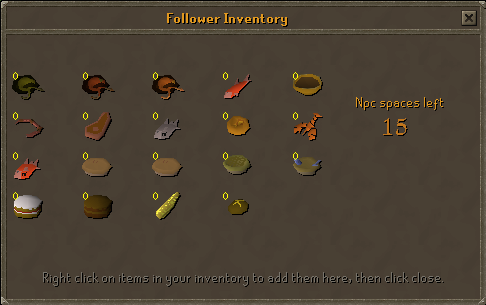 Follower inventory