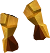 Golden mining gloves detail