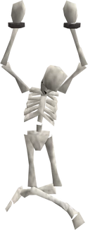 Hanging skeleton built