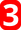 3 white, red rounded rectangle