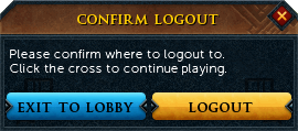 Log out button