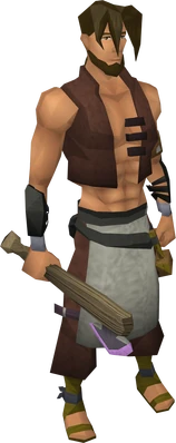 Novite hatchet equipped