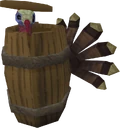 Turkey in barrel