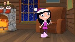 Isabella singing Let it Snow inside