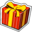Present holiday red