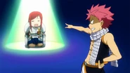Natsu ordering Erza