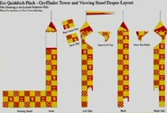 Quidditch Pitch - Gryffindor Tower and Viewing Stand Drapes Layout 1