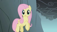 Fluttershy jumping the cliff S1E07