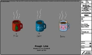 Modelsheet cupsofhotchocolate withsteamrims