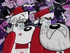 Mrs. Claus and Santa Claus.