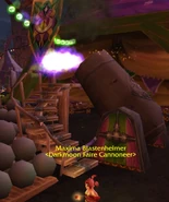 Cannon shooting