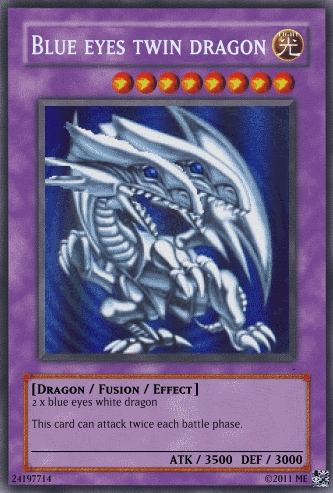 Blue Eyes Twin Dragon - Yu-Gi-Oh Card Maker Wiki - Cards, decks
