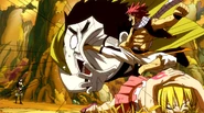 Natsu saves Lucy from Kain