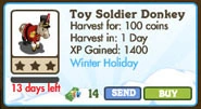 Toy Soldier Donkey Market Info