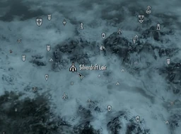 Skyrim map Silverdrift Lair