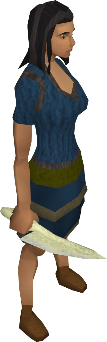 Bone dagger equipped